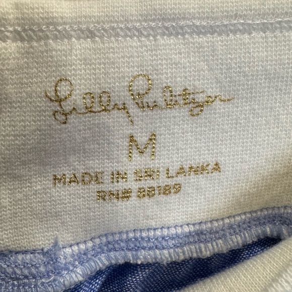 Lilly Pulitzer Beach Palazzo Pants in Beckon Blue x Resort White Sz M - Picture 6 of 11